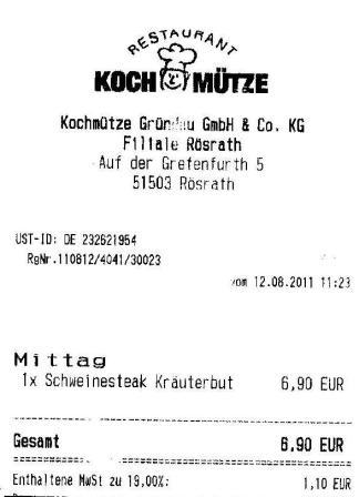 kcpc H�ffner Kochm�tze Restaurant